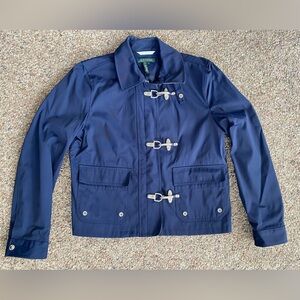 Lauren Ralph Lauren Fireman Jacket Woman’s Large Navy Old Money Nautical Preppy
